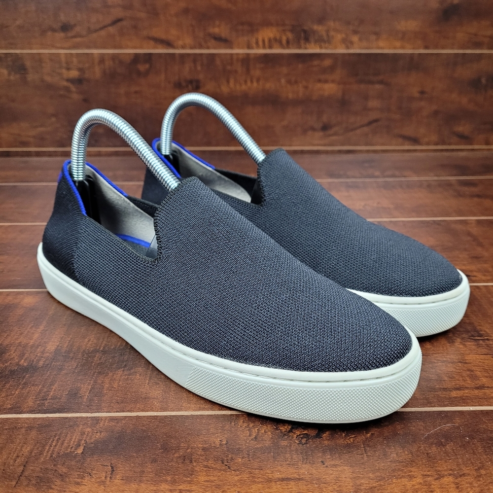 Rothys The Original Slip On Sneaker Black Solid Shoes Womens Size 9